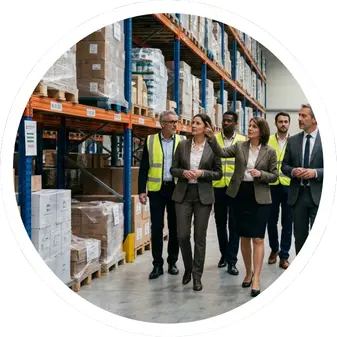 Visite de la gestion de stocks d'une grande entreprise, ETI